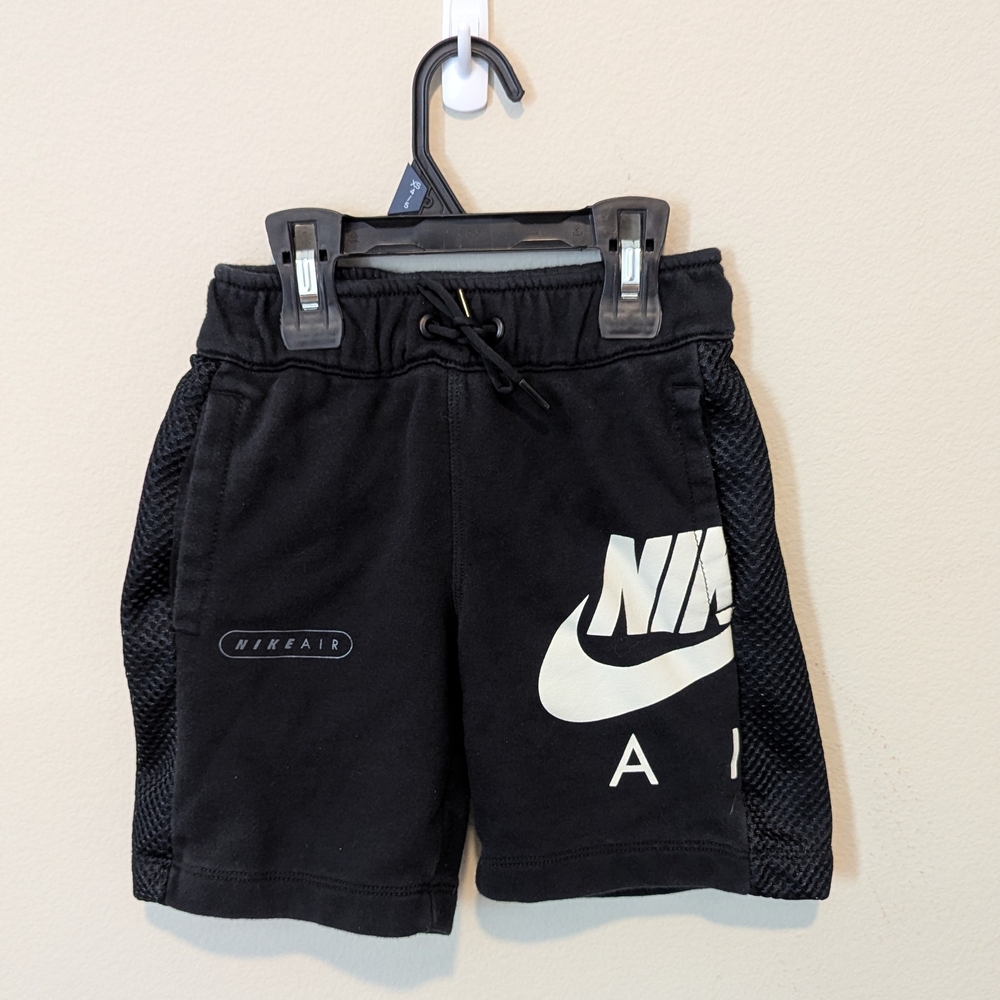 Nike Air French Terry Kids Shorts Size XS Black/Light Bone